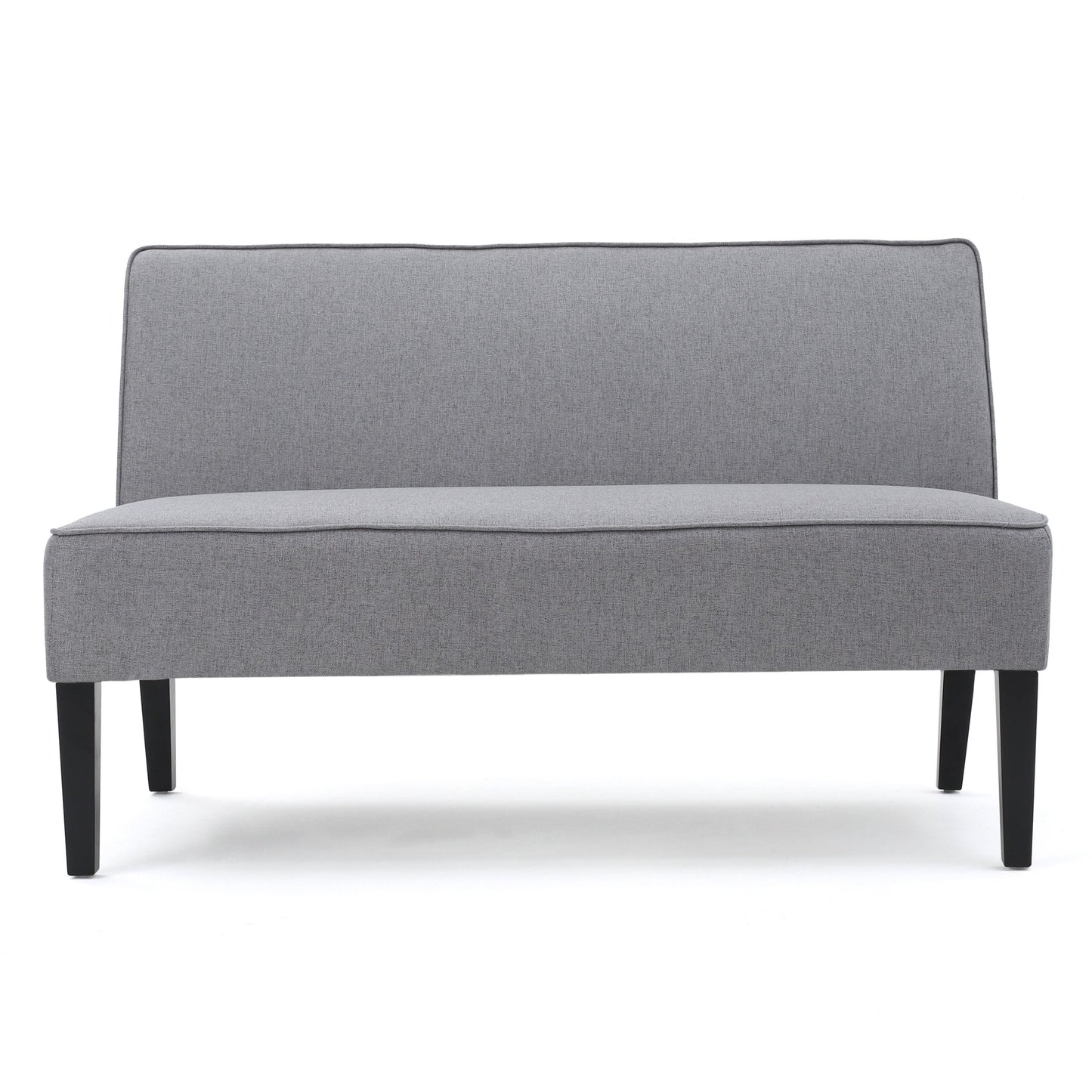 Christopher Knight Home Dejon Modern Fabric Loveseat, Gray / Matte Black Dimensions: 30.00”D x 50.00”W x 32.20”H
