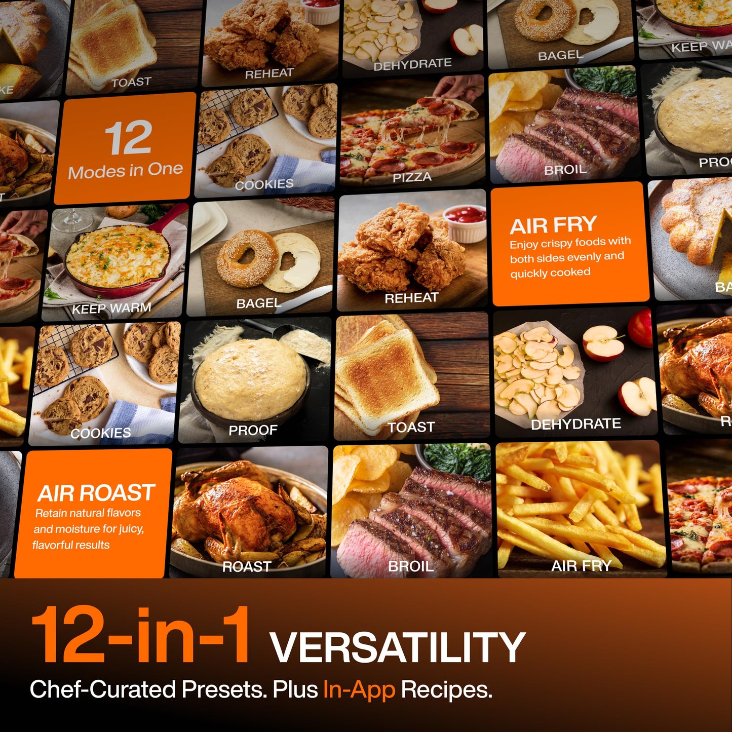 Typhur Sync Oven with Smart AI Wireless Meat Thermometer Probe, 12‑in‑1 Countertop Air Fryer Toaster Oven Combo, 360° Turbo Convection, Dehydrator, Recipe & 5 Accessories, Large 27QT, Stainless Steel